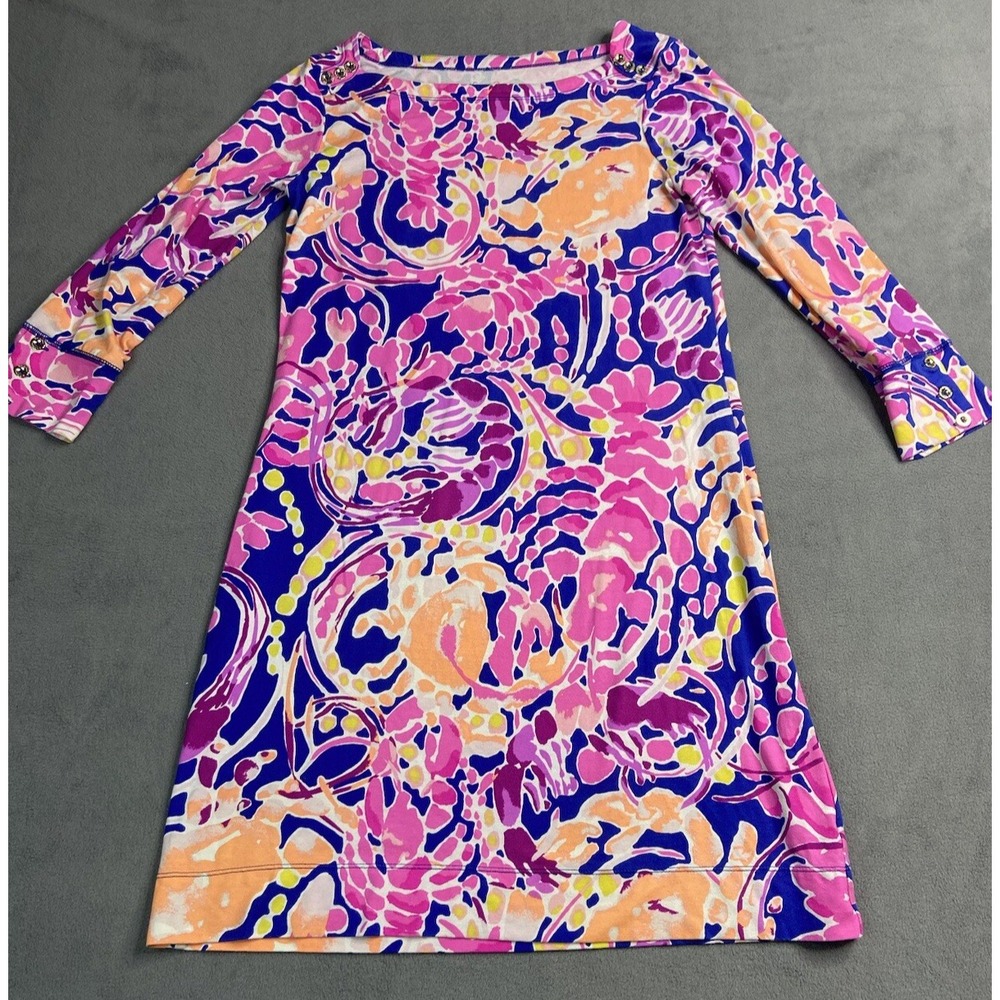 Lilly Pulitzer Dress Women Small Pink Floral Sophie Catch & Release Colorful